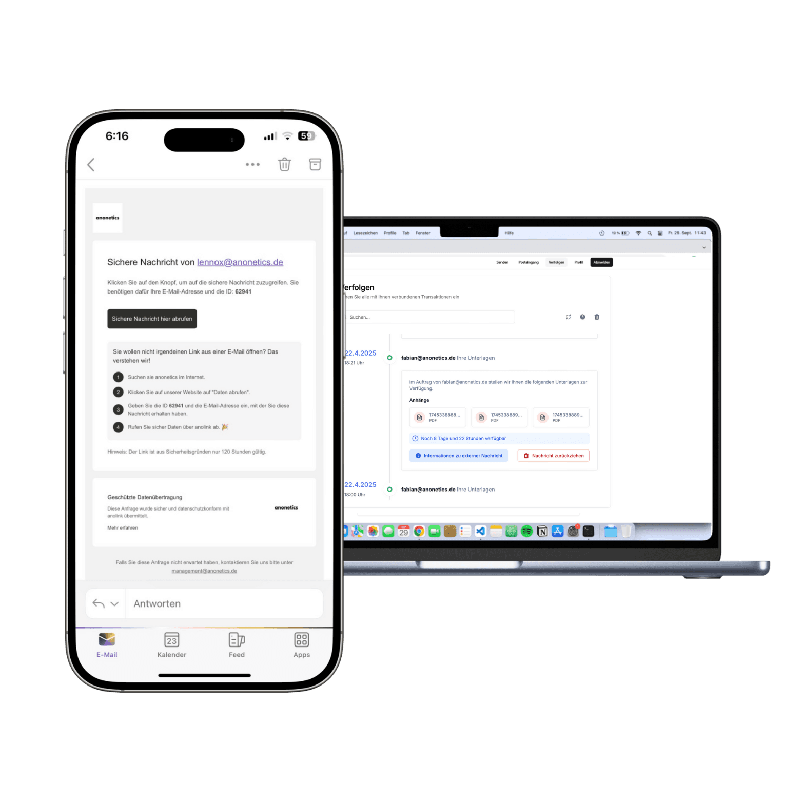 anolink Nachverfolgung auf dem Smartphone